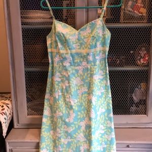 Lily Pulitzer blue, green and white dress